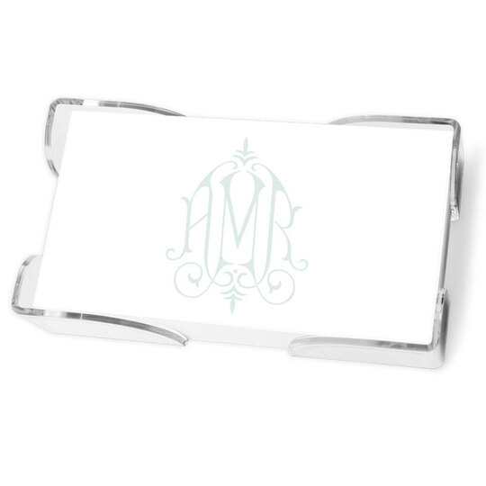 Henley Watercolor Monogram List with Crystal Clear Holder